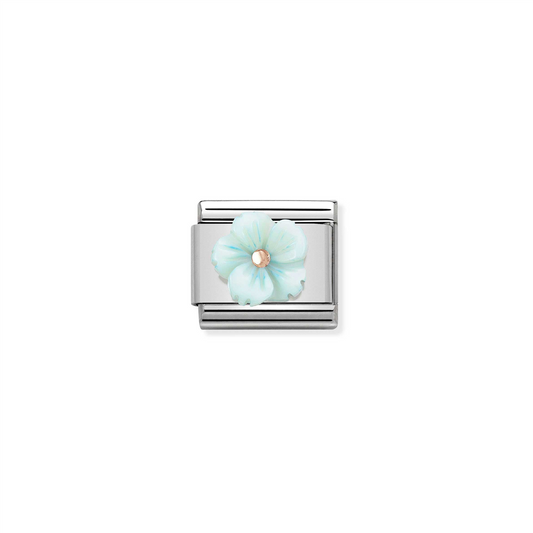 Composable Classic Link 430510/04 Flower in Turquoise Mother of Pearl