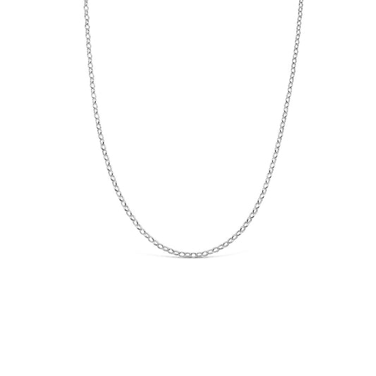 60cm Sterling Silver V627 Fine Oval Belcher Chain
