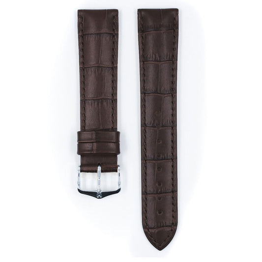 Duke - 22mm Brown Long Leather Watch Strap