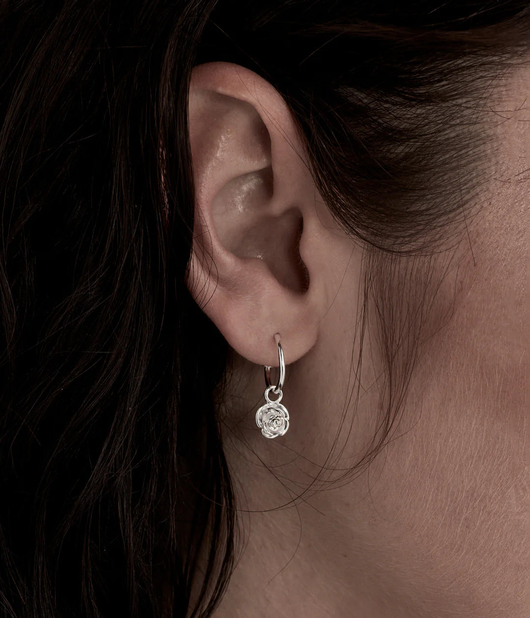 Rose Bud Anchor Sleeper Earrings