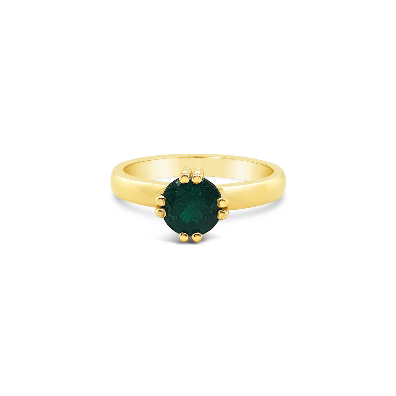 9k Yellow Gold 1.06ct Colombian Emerald Ring