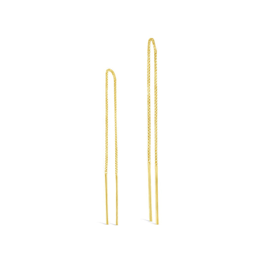 Sterling Silver Gold Plated Thread Earrings