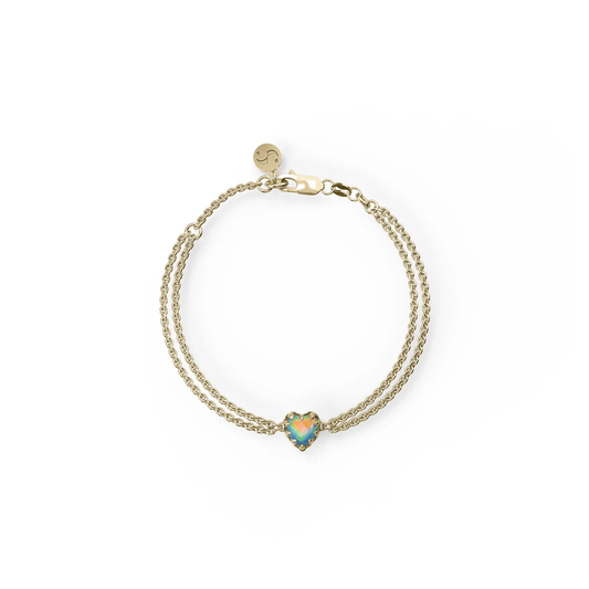 Love Claw Bracelet Bello Opal - Gold Plated
