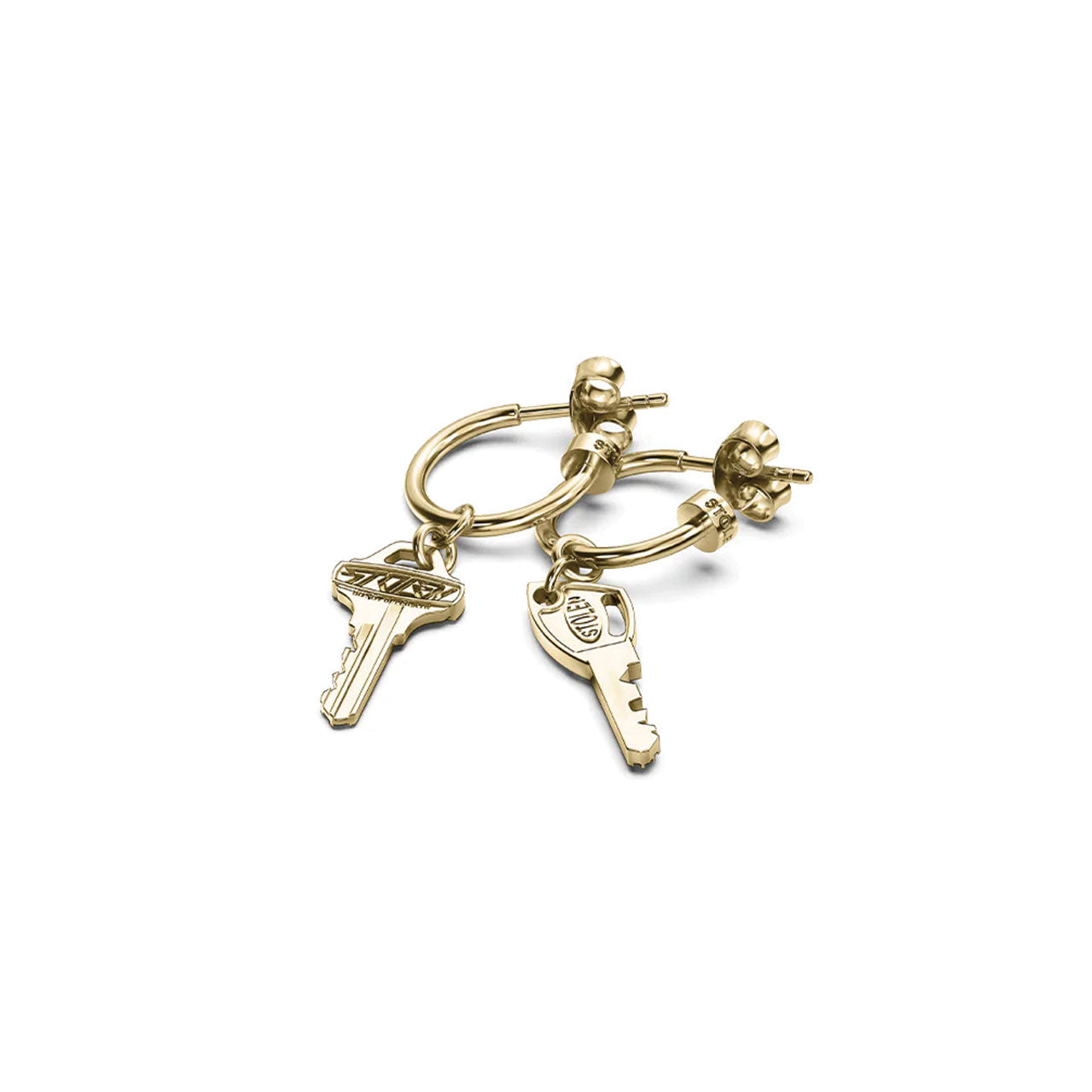 Master Key Anchor Earrings - Gold Plated