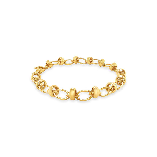 9k Yellow Gold Cable & Belcher Link Bracelet