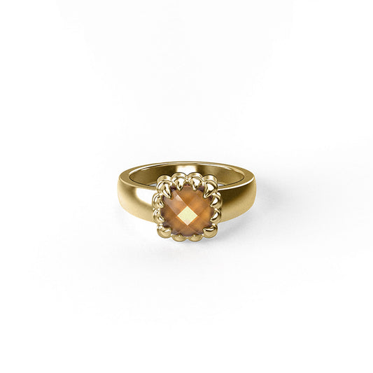Baby Claw Ring Citrine - Gold Plated