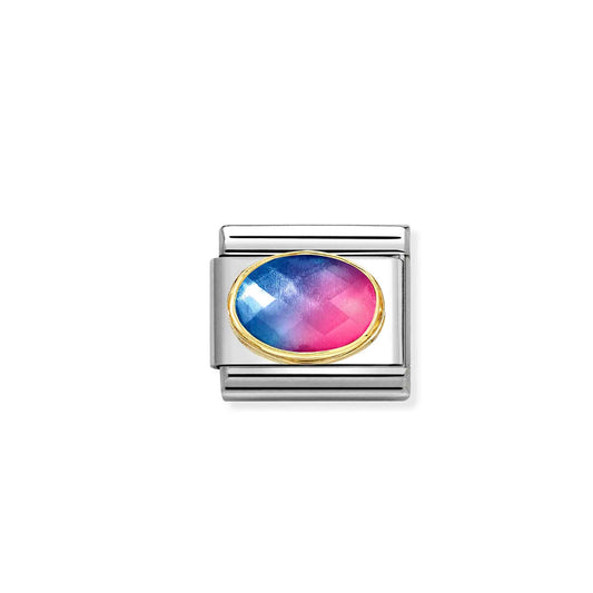 Composable Classic Link 030612/036 2-Tone Stone, Blue-Fuchsia