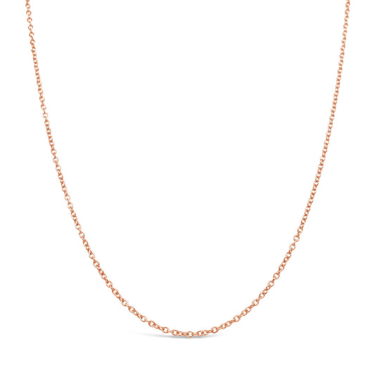 45cm 9k Rose Gold RCA30 Plain Cable Chain