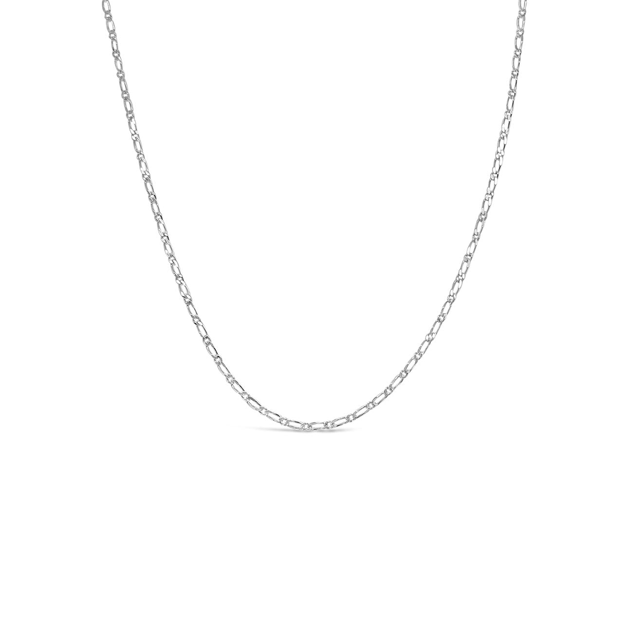 Sterling Silver FD40 1:1 Diamond Cut Figaro Chain