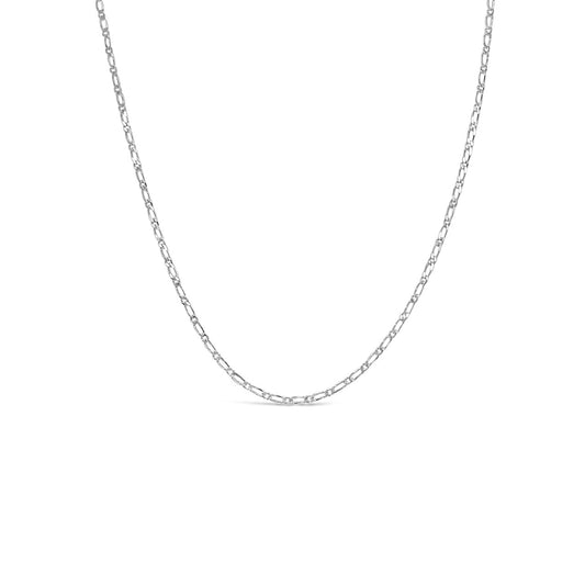 Sterling Silver FD40 1:1 Diamond Cut Figaro Chain