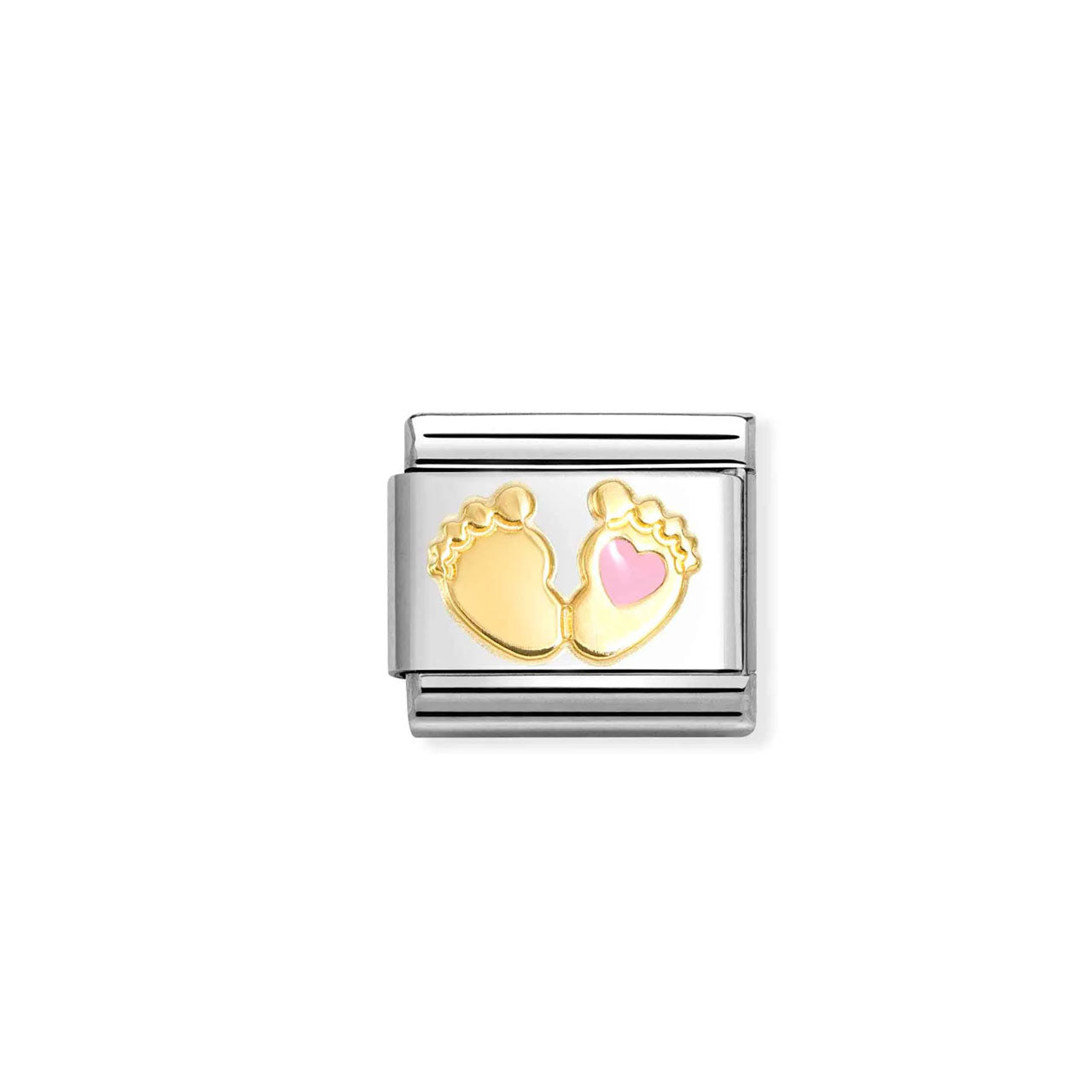 Composable Classic Link 030272/85 Baby Feet And Pink Heart