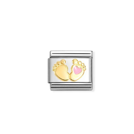 Composable Classic Link 030272/85 Baby Feet And Pink Heart