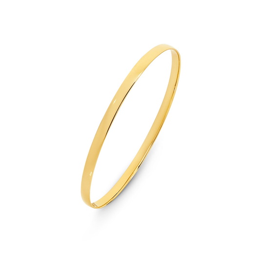 9k Yellow Gold Half Round Bangle