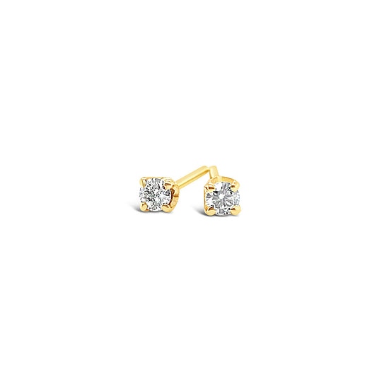 9k Yellow Gold 0.10ct Diamond Stud Earrings
