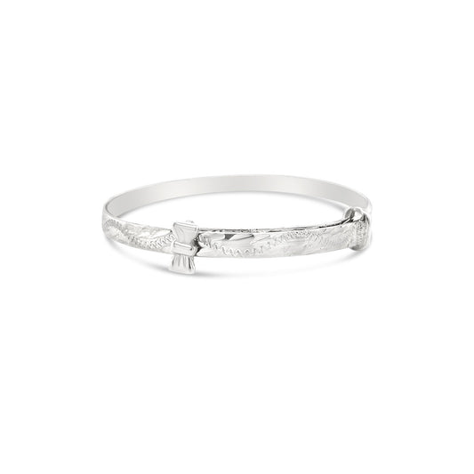 Sterling Silver Childrens Expander Bracelet with Bow