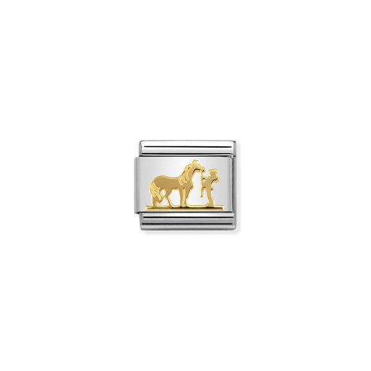 Composable Classic Link 030149/29 Horse with Rider in 18k Gold