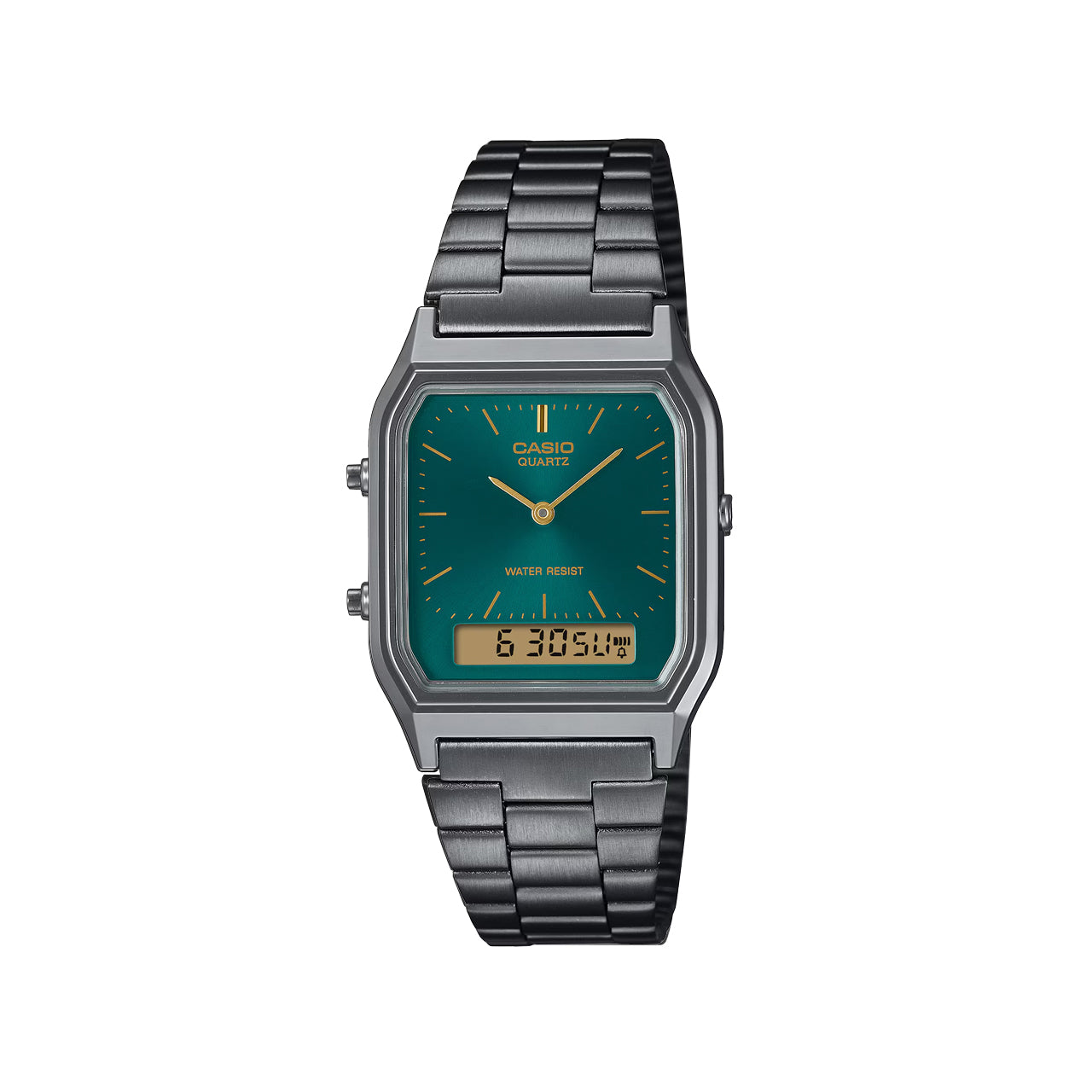 Casio Vintage Gun Metal Duo Watch - AQ230EGG-3A