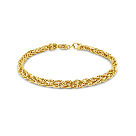 9k Yellow Gold Fine Wheatsheaf Bracelet