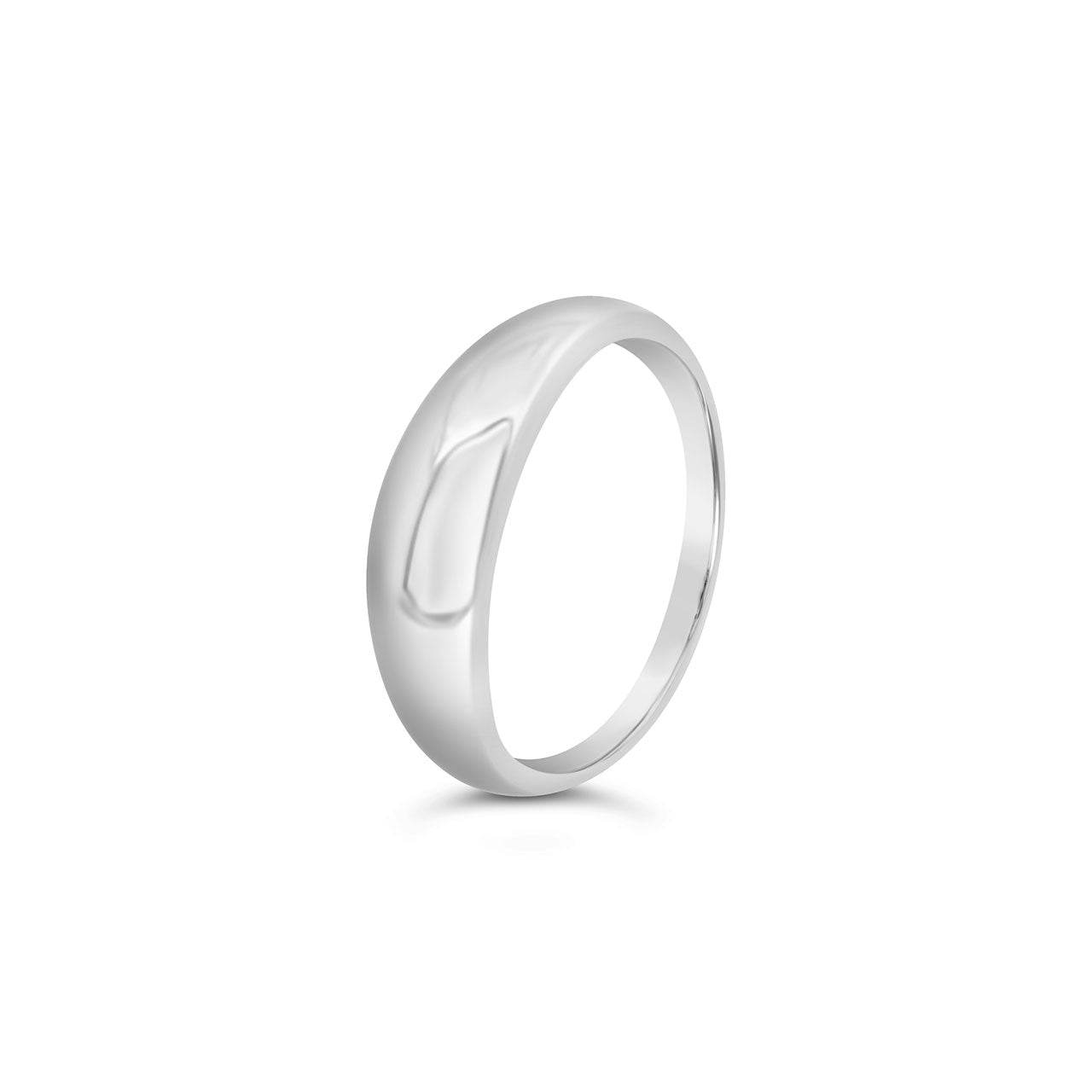 Sterling Silver Thin Domed Band Ring
