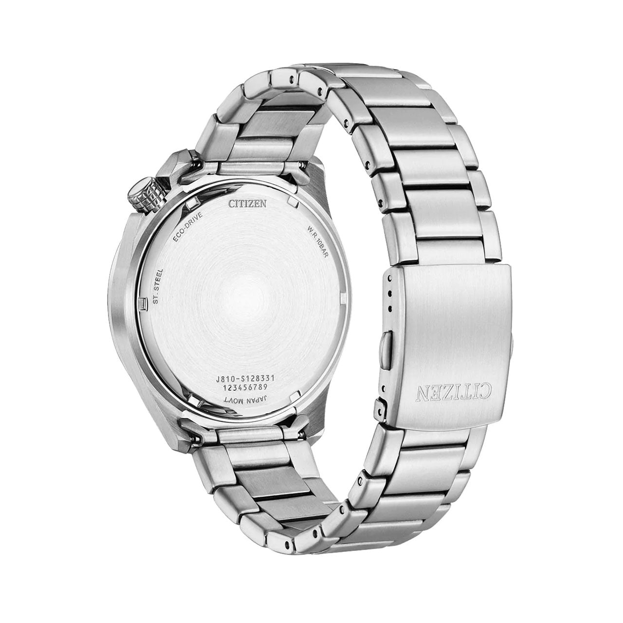 Citizen - AW1718-88X Mens Stainless Eco-Drive Aviator Style Watch