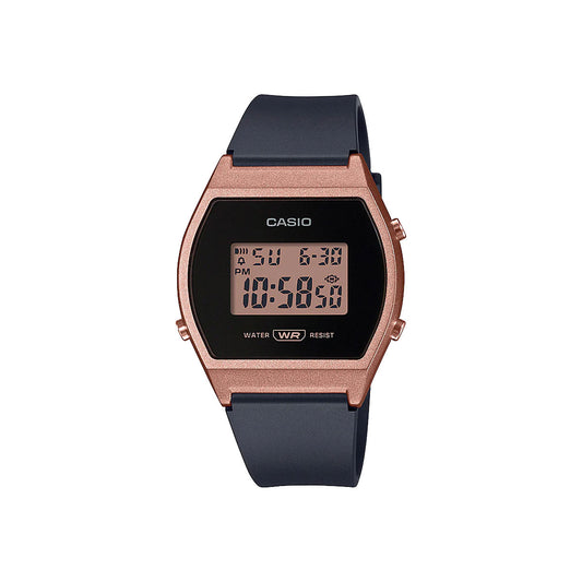 Ladies Rose Gold / Black Vintage Digital Watch - LW204-1A
