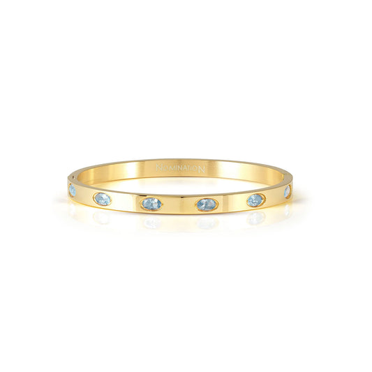 Pretty Bangles 029516/7/8/022 Gold With Blue CZ