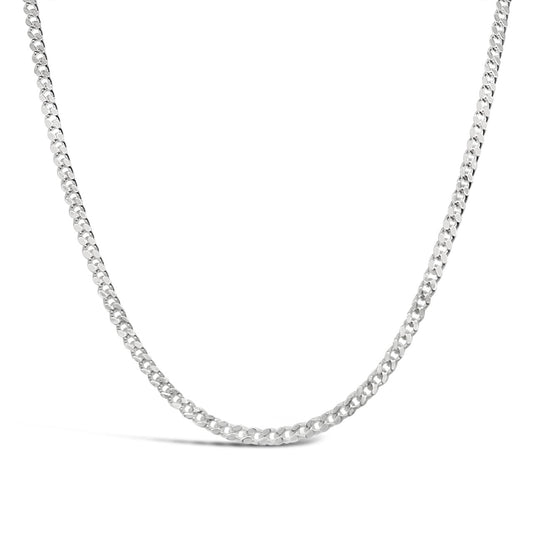 50cm Sterling Silver V304 Medium Weight Diamond Cut Curb Chain