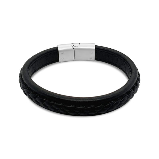 Heavy Plait Bangle with Steel Clasp