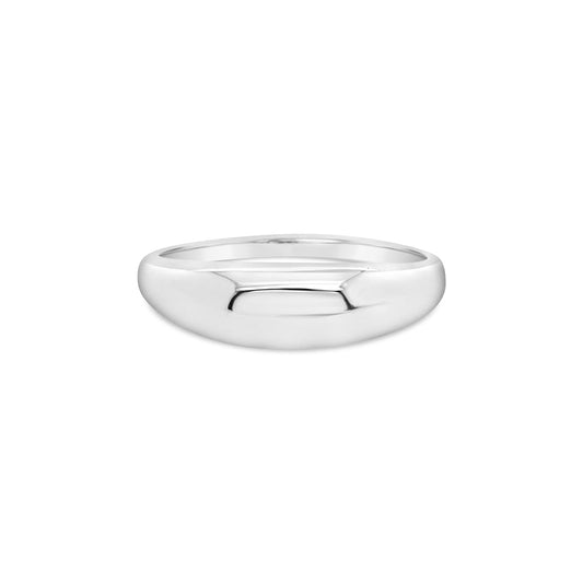 Sterling Silver Thin Domed Band Ring