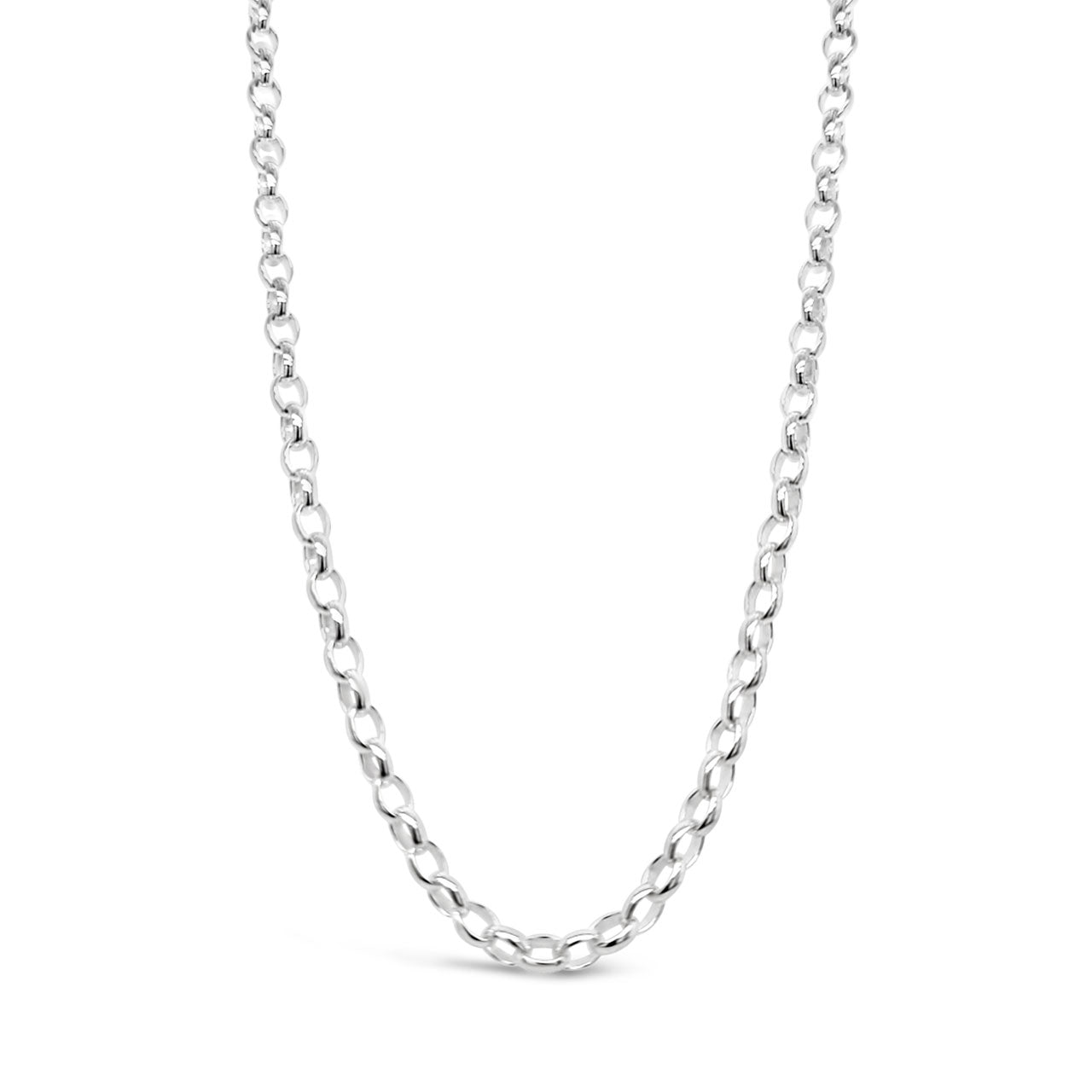 50cm Sterling Silver BO2 Oval Belcher Chain