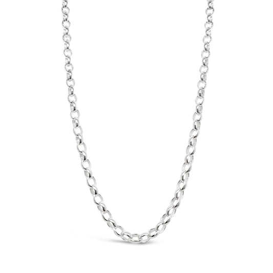 50cm Sterling Silver V359 Oval Belcher Chain