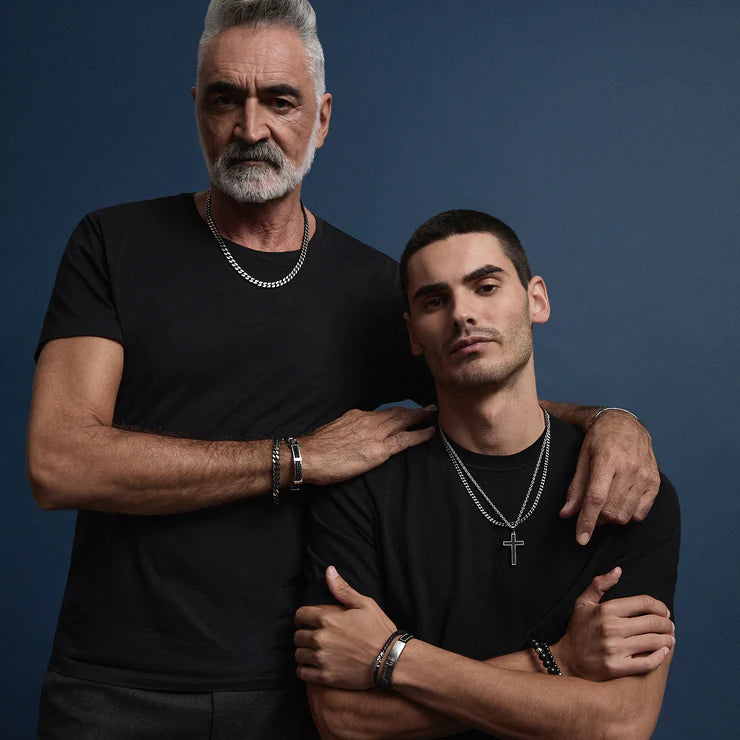 Nero Men’s Steel Curb Chain Necklace (Bold)