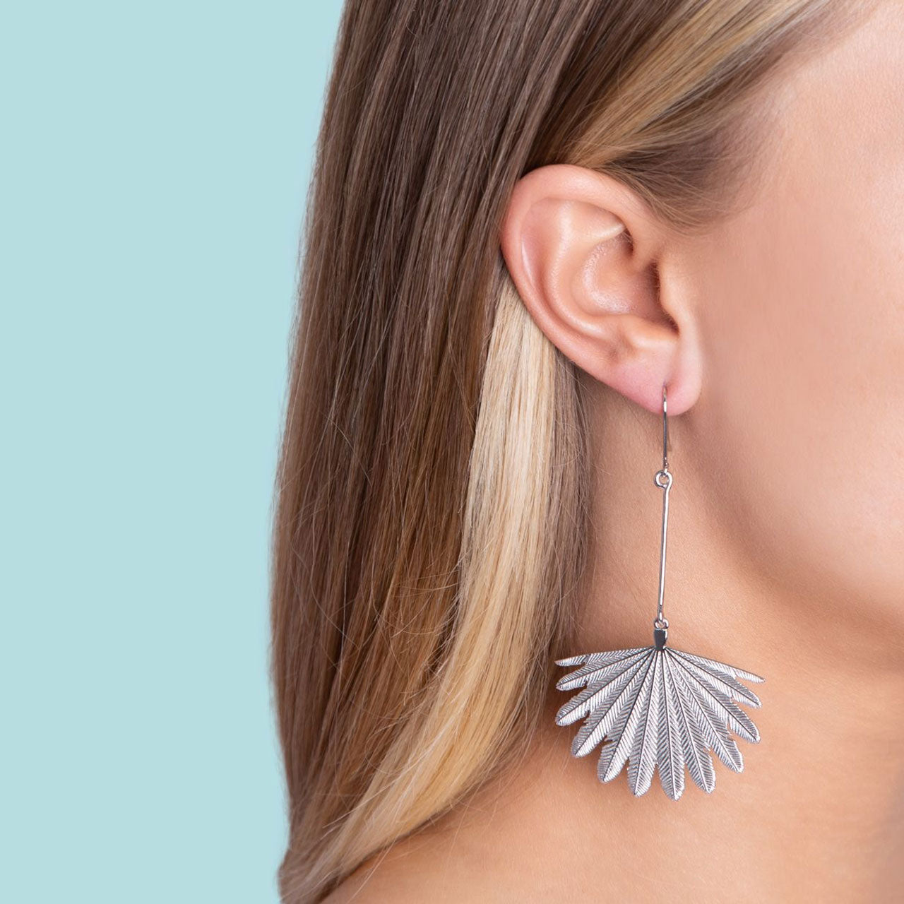 Sterling Silver Fan Tail Earrings