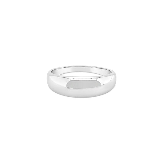 Sterling Silver Curved Wide Dress Ring
