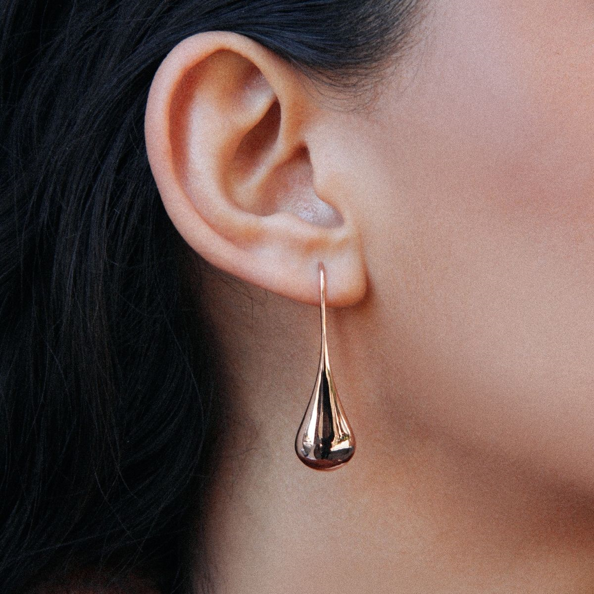 Weeping Woman Earring - Rose Gold Plated