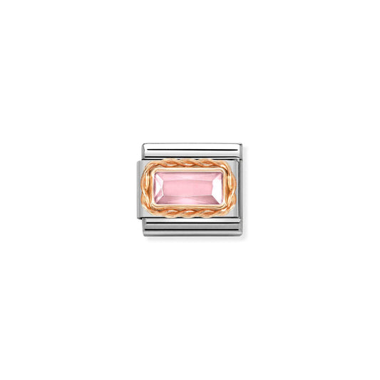 Composable Classic Link 430604/003 Pink CZ In 9K Rose Gold