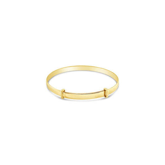 9k Yellow Gold 3mm Plain Babies Expander Bangle