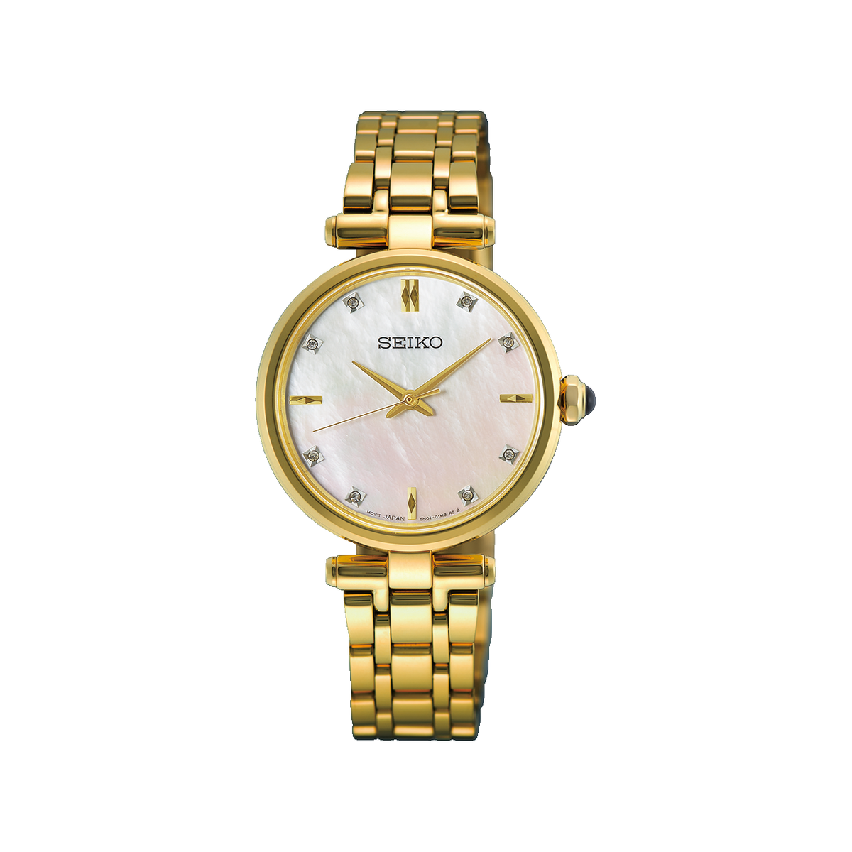 Seiko - HGH008P Ladies Gold Plated & Diamond Dress Watch