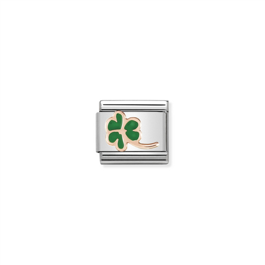 Composable Classic Link 430202/01 Rose Gold Green Clover