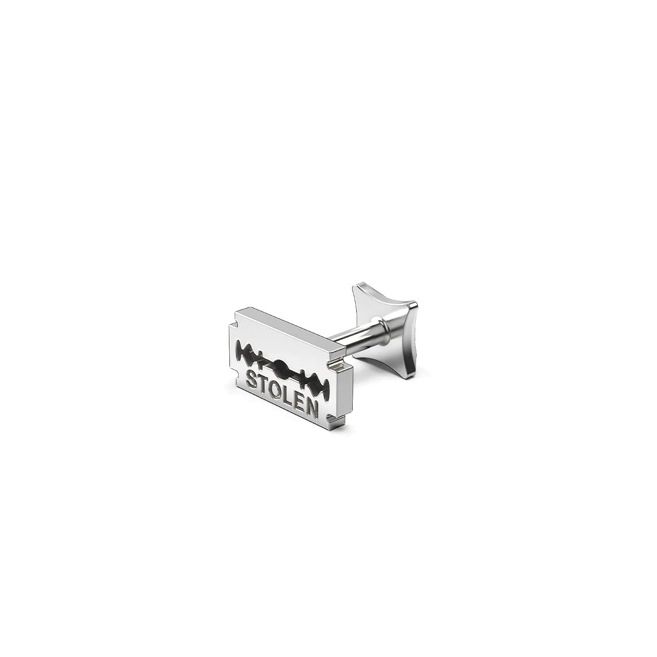 Stolen Razor Flat Back Single Earring