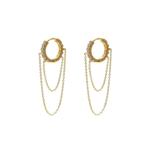Galaxie Hoops (CZ/Gold)
