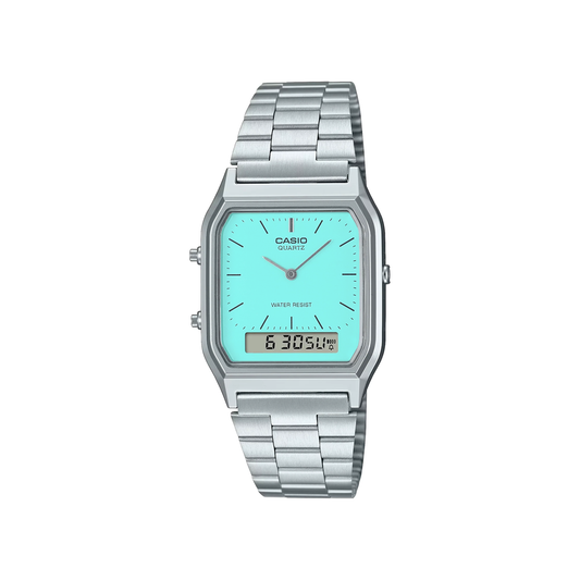 Casio Steel Vintage Duo Watch - AQ230A-2A2
