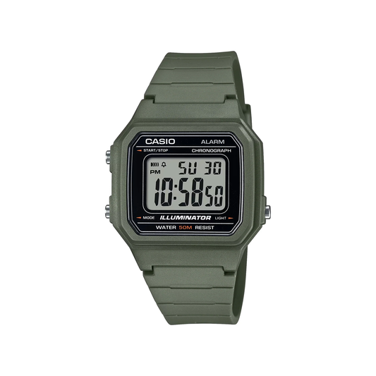 Casio Green Digital Watch - W217H-3A