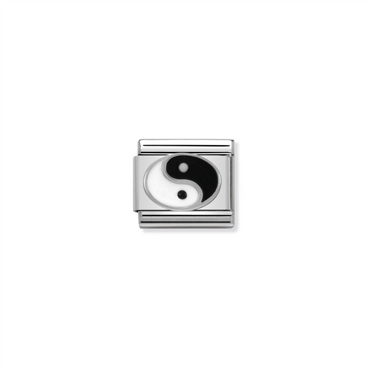 Composable Classic Link 330202/14 Yin Yang in Silver & Enamel