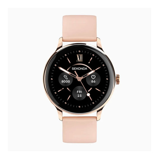 Sekonda Flex Plus Smart Calling Watch | Rose Gold Alloy Case & Pink Silicone Strap | 40667