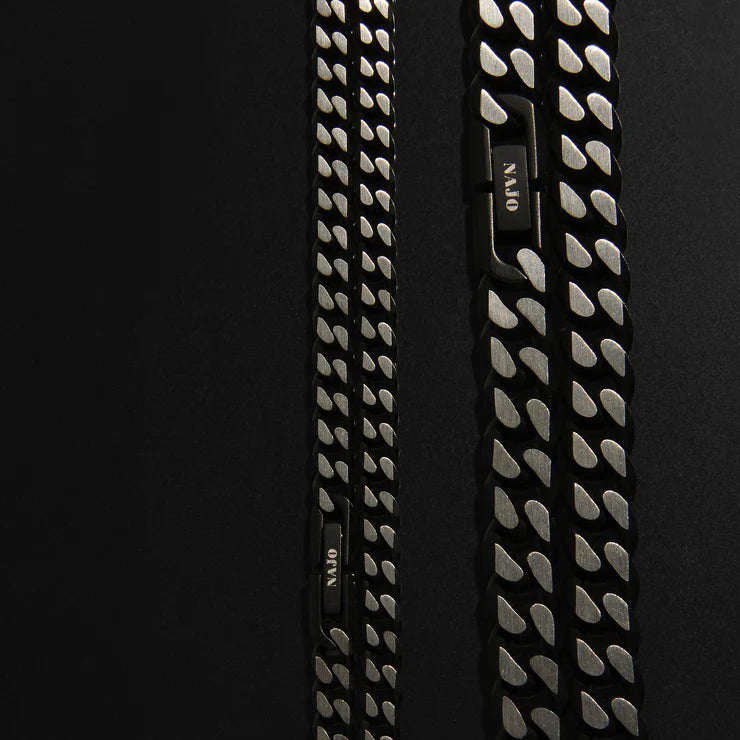 Nero Men’s Steel Curb Chain Necklace (Bold)