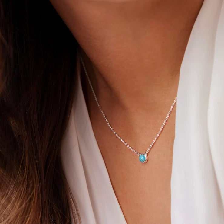 Heavenly Turquoise Silver Necklace