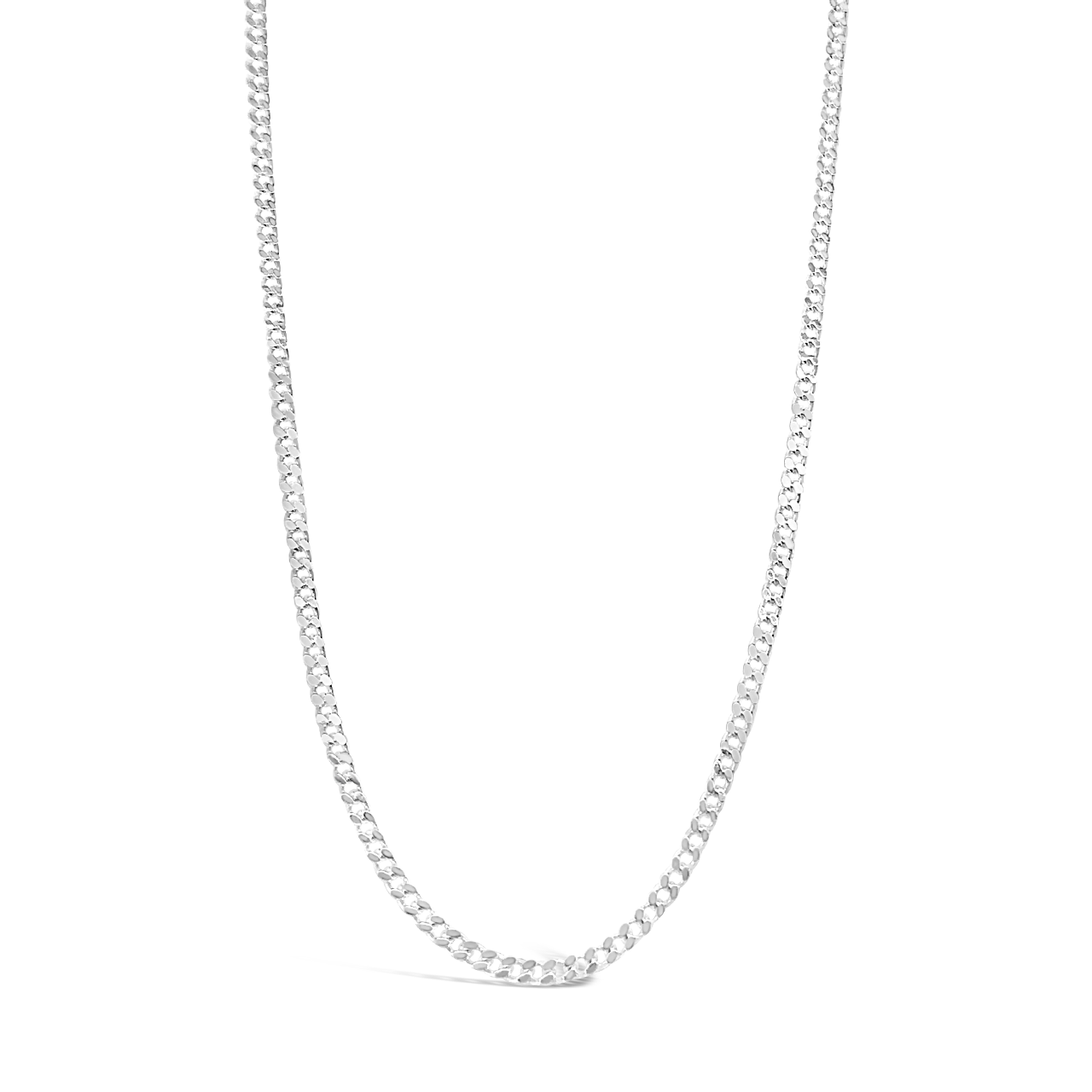 60cm Sterling Silver CD60 Diamond Cut Curb Chain