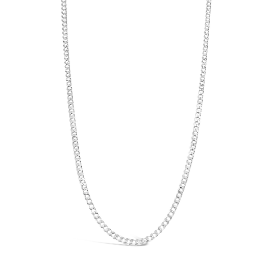 60cm Sterling Silver CD60 Diamond Cut Curb Chain