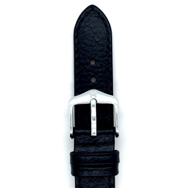 Kansas - 16mm Black Medium Leather Watch Strap